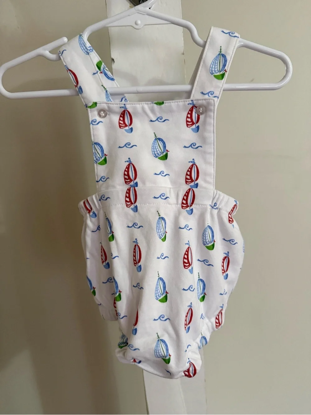 New The Proper Peony Sawyer Sailboat Cross Back Bubble Romper